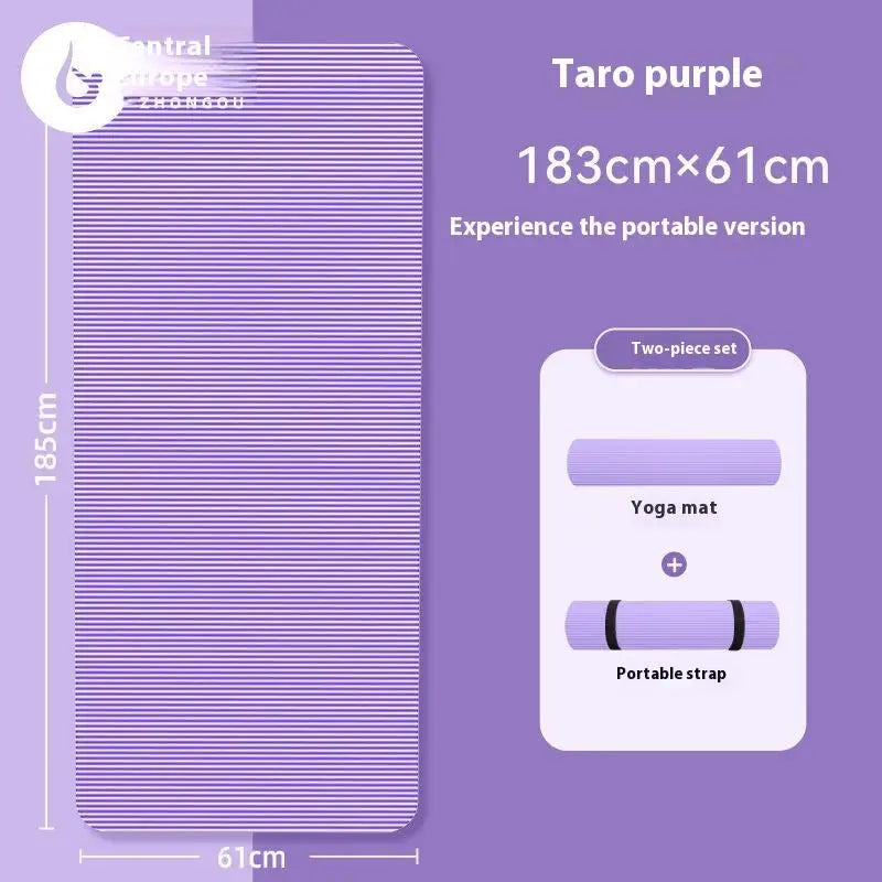 10MM High-Density Yoga Mat Non-Slip Durable Exercise Mat for Home Sports Gymnastics Pilates