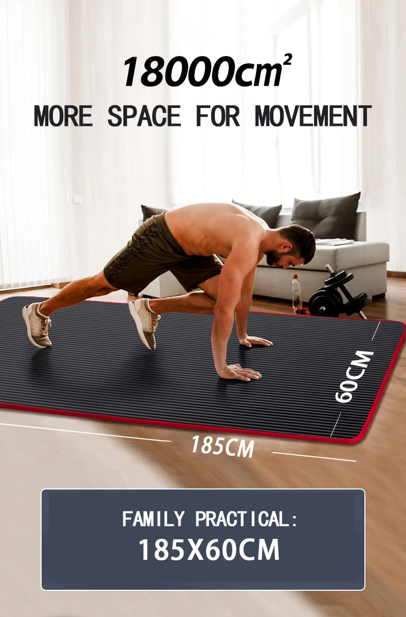 Yoga Mat Meditation Mat for Fitness Pilates Exercise At Home Gymnastics Thick Equipment Body Building Sports Nonslip