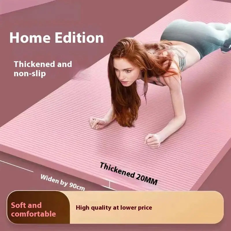 10MM High-Density Yoga Mat Non-Slip Durable Exercise Mat for Home Sports Gymnastics Pilates